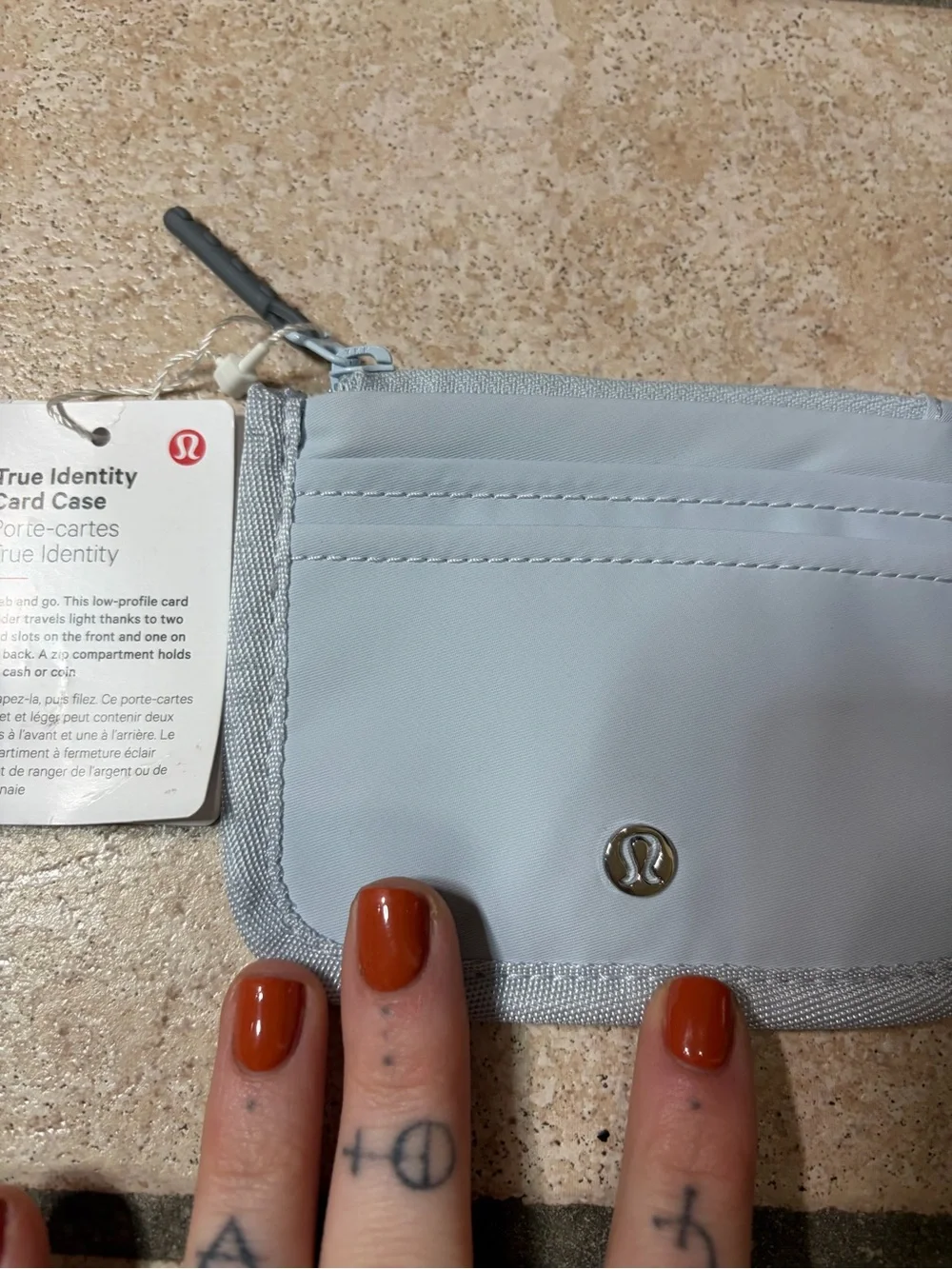NWT Lululemon True Identity Card Case (Starch Blue/Solar Grey)